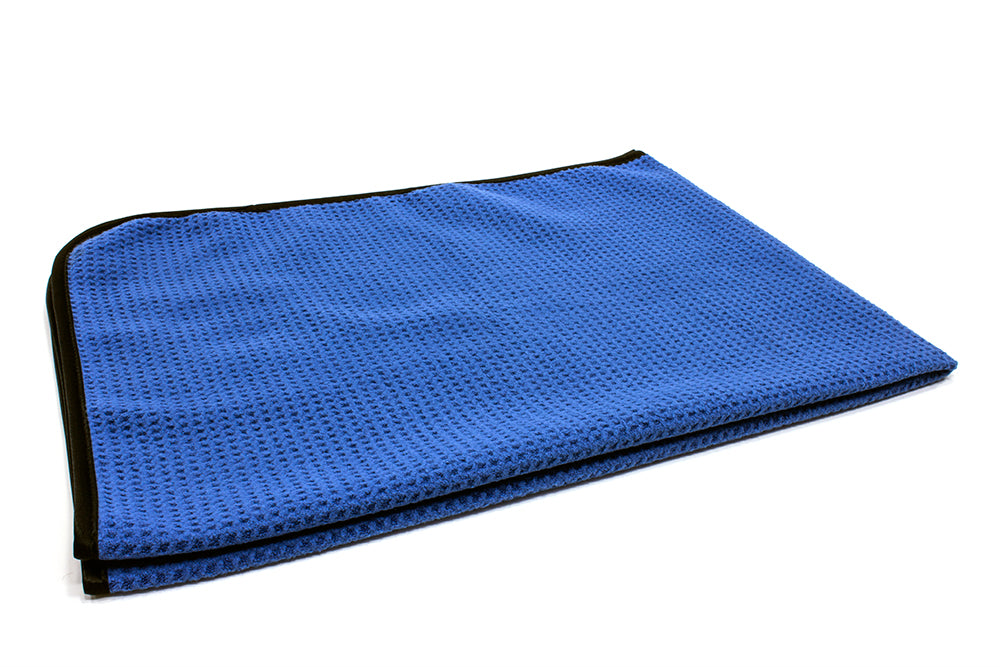 Waffle Weave Drying Microfiber Towel Blue