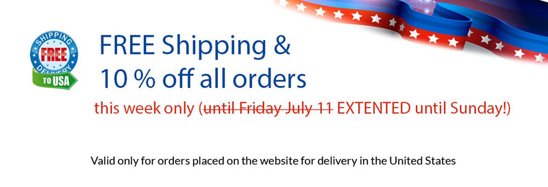 Free Shipping and 10% off. This Week only