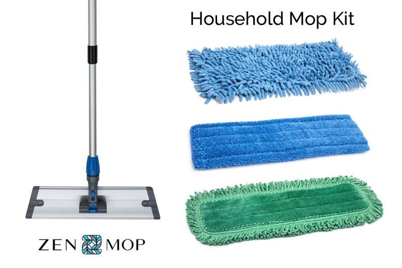 Household Mop with Microfiber Pads