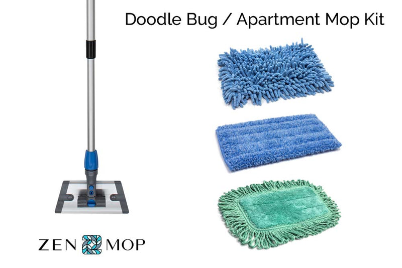 9" Doodle Bug Apartment Mop with Pads
