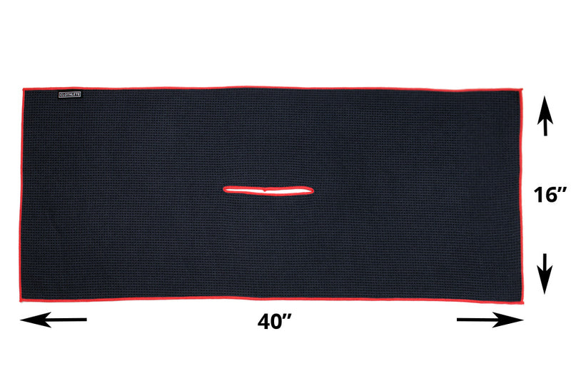 Center Cut Microfiber Golf Towel - Waffle Weave (400 gsm, 16 in. x 40 in.)