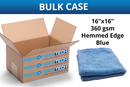 Elite Hemmed Edge Microfiber Towel (360 gsm, 16 in. x 16 in.) CASE of 150