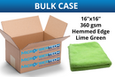 Elite Hemmed Edge Microfiber Towel (360 gsm, 16 in. x 16 in.) CASE of 150