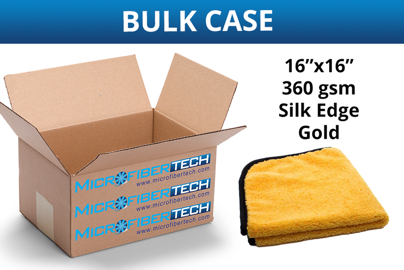Elite Silk Edge Microfiber Detailing Towel (360 gsm, 16 in. x 16 in.) CASE of 160