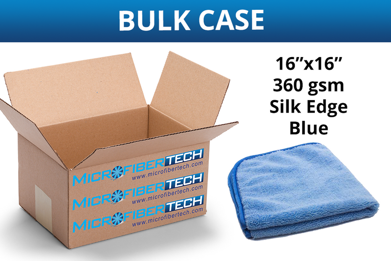 Elite Silk Edge Microfiber Detailing Towel (360 gsm, 16 in. x 16 in.) CASE of 160